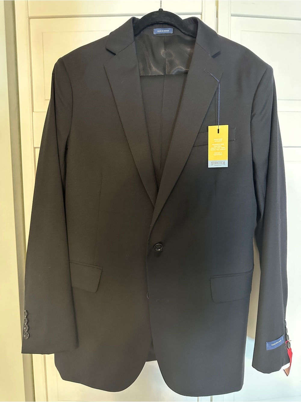 Stafford Black Men's Stretch Suit